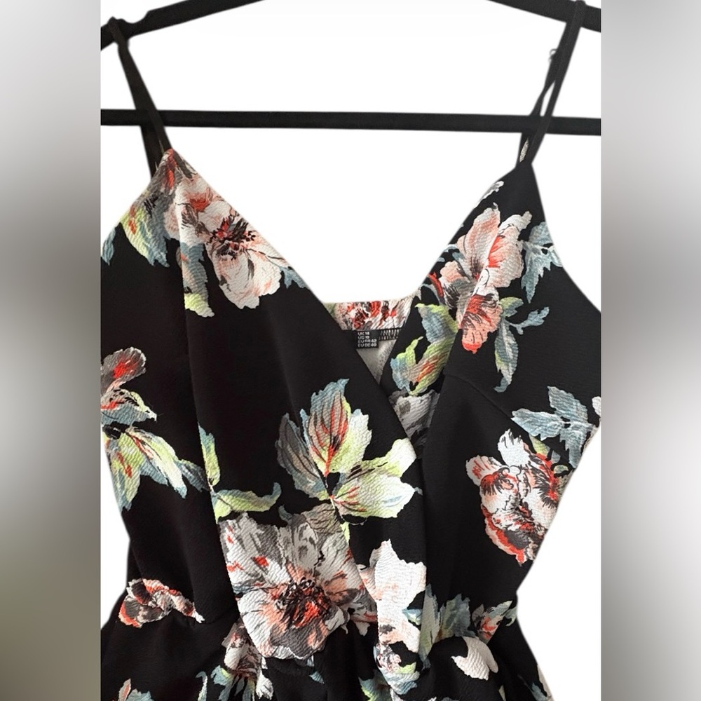 Black Floral Jumpsuit - Picture 4 of 9